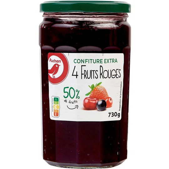 Confiture extra 4 fruits rouges