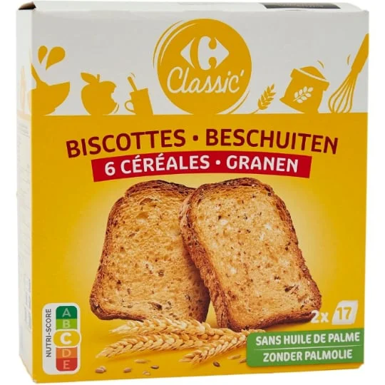 Biscottes 6 céréales