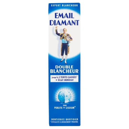Dentifrice double blancheur, éclat immédiat, arôme menthe fraîche