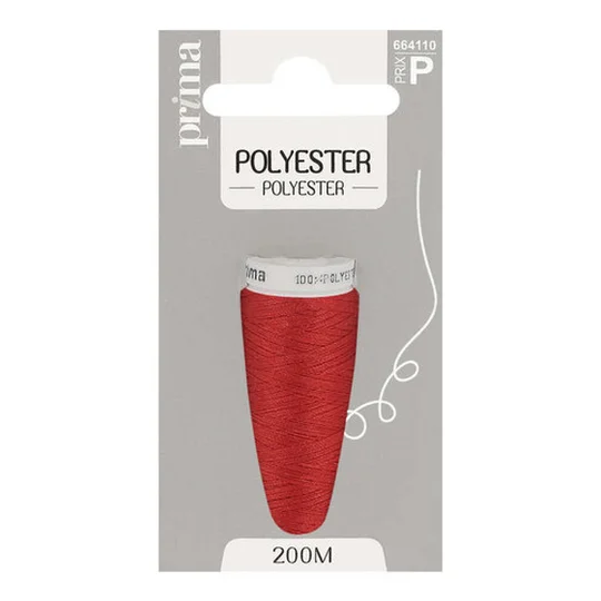 Fil Polyester Rouge 200m