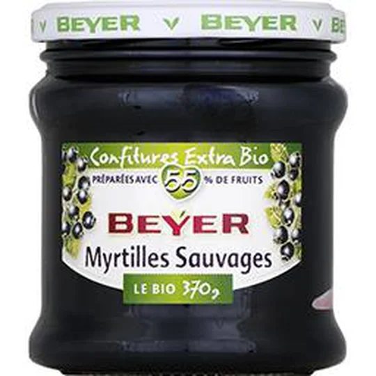 Confiture extra myrtilles sauvages BIO