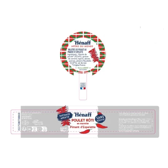 Rillettes de poulet au piment d'espelette