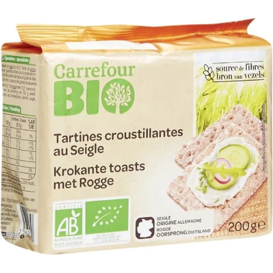 Tartines bio au seigle
