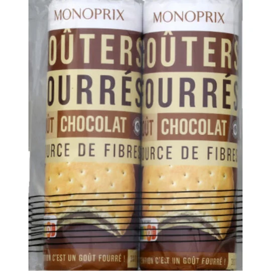 Goûters fourrés rond chocolat
