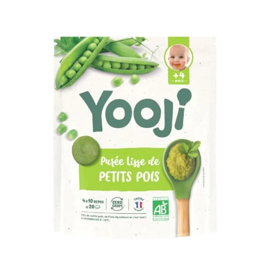 Purée Lisse de Petit Pois Dès 4 Mois Bio