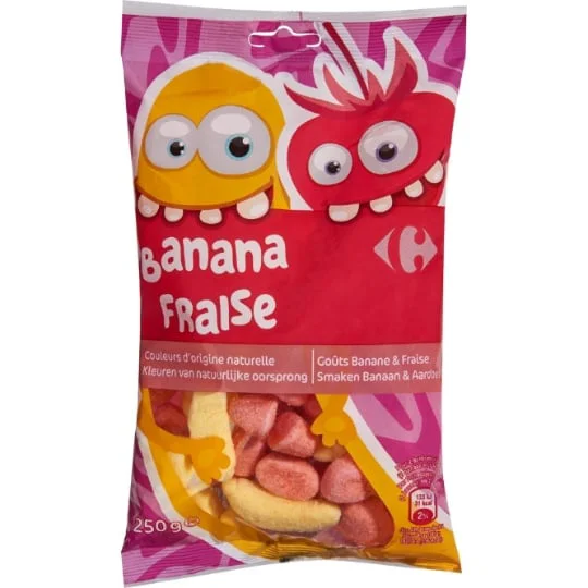 Bonbons banane fraise