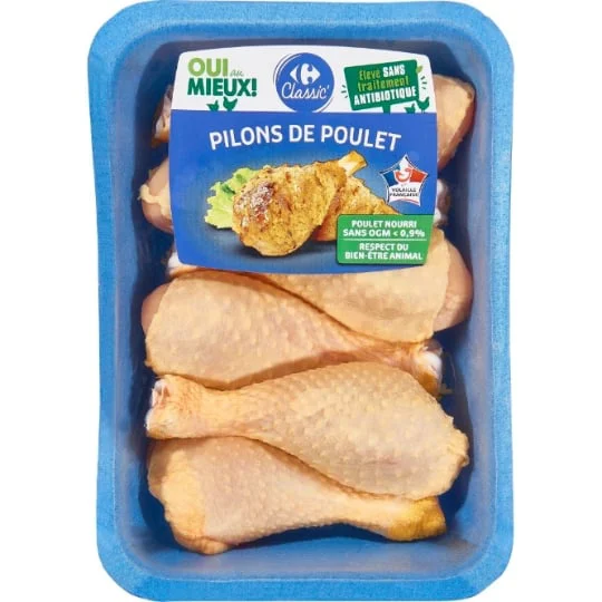 Pilons de poulet jaune