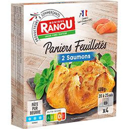 Paniers feuilletés 2 saumons