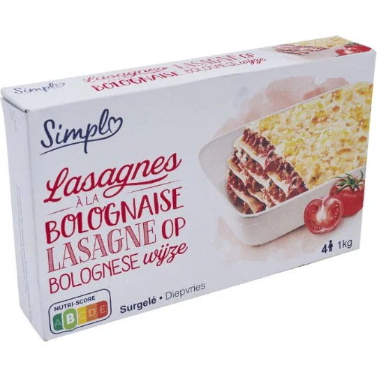 Plat cuisiné lasagnes à la bolognaise