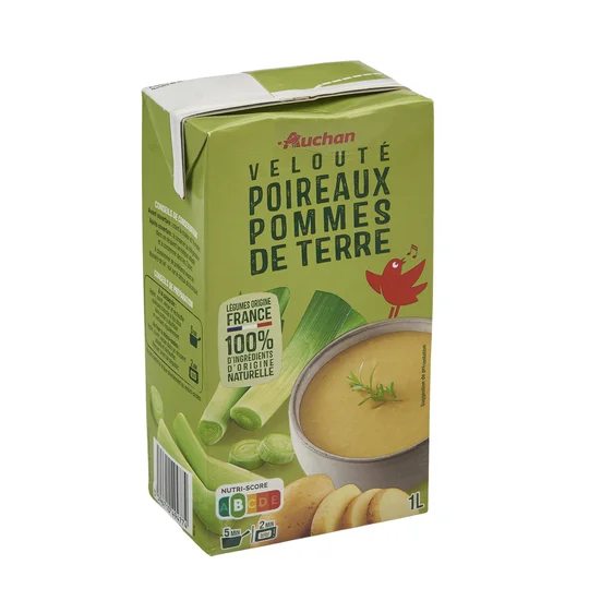 Soupe velouté de poireaux et de pommes de terre