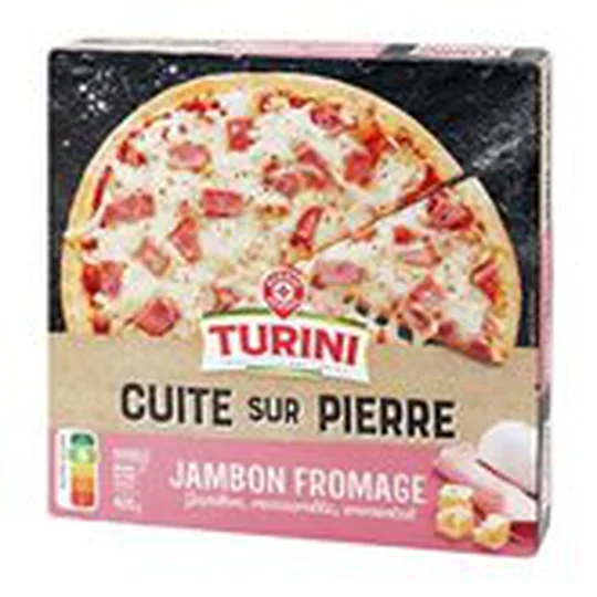 Pizza Cuite sur pierre Jambon fromage