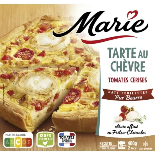Tarte au chèvre et tomates cerises