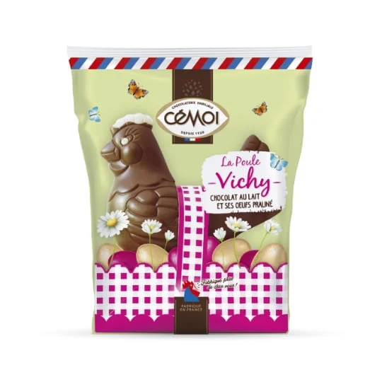 Chocolat de Pâques poule garni lait