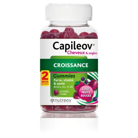 Complément Alimentaire Gummies Croissance Cheveux & Ongles Fruits Rouges