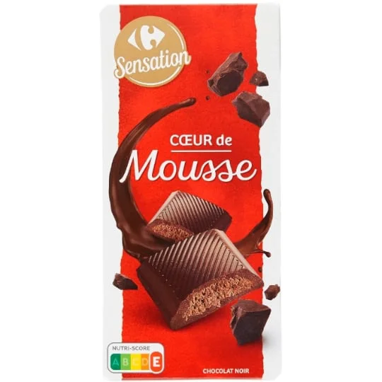 Chocolat noir coeur de mousse