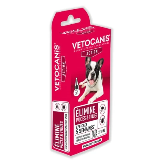Antiparasitaire pour chien traitement puces & tiques fipronil