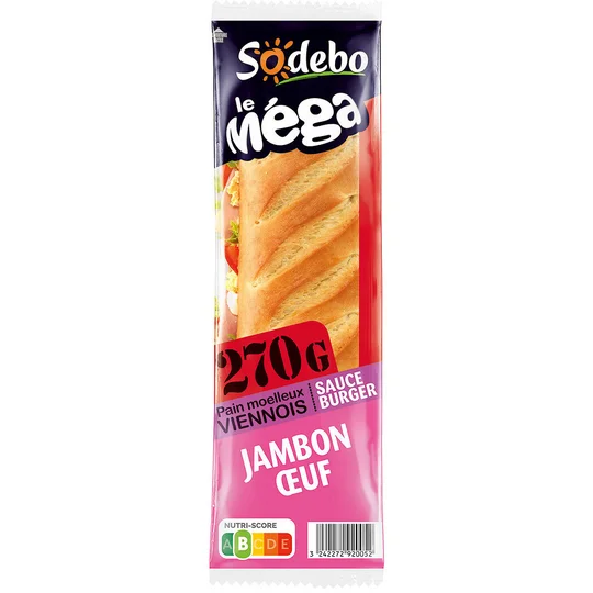 Le Méga - Sandwich viennois jambon Oeuf sauce Burger