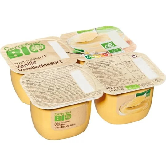 Crème dessert vanille Bio