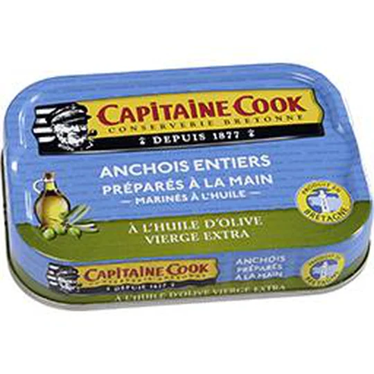 Anchois entiers à l'huile d'olive vierge extra