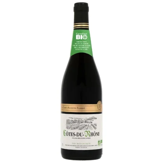 Vin rouge bio AOC Côtes du Rhône