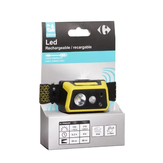 Torche frontale rechargeable