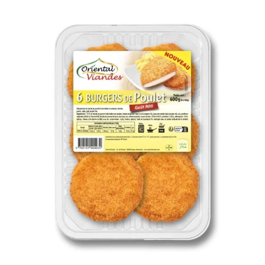 Burgers de poulet halal