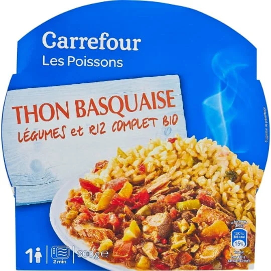 Plat cuisiné thon basquaise et riz