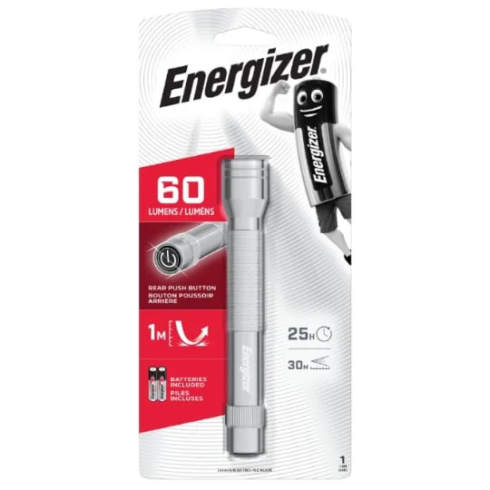 Torche métal à LED 2AA (incluses)