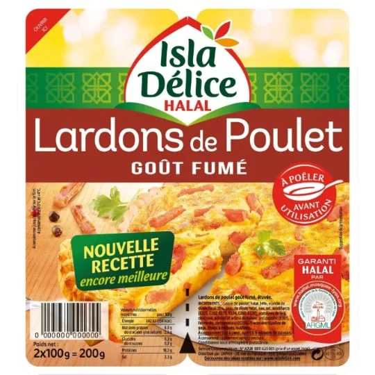 Lardons de poulet halal de poulet