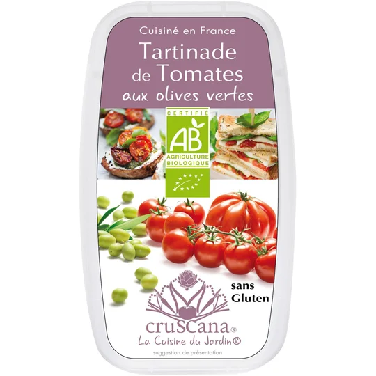Tartinade de tomates aux olives vertes bio