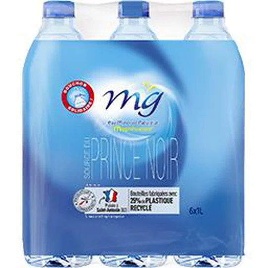 Eau minérale naturelle magnésienne Source Prince Noir
