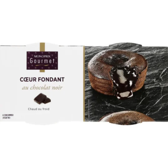 Coeur fondant au chocolat noir