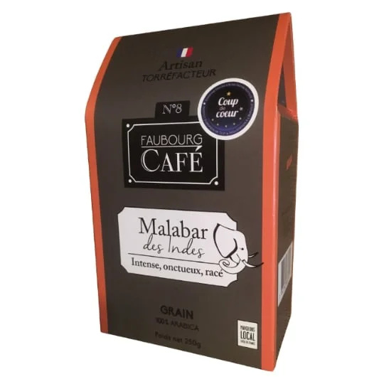 Café en grains Malabar des Indes