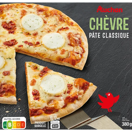 Pizza cuite sur pierre au fromage de chèvre