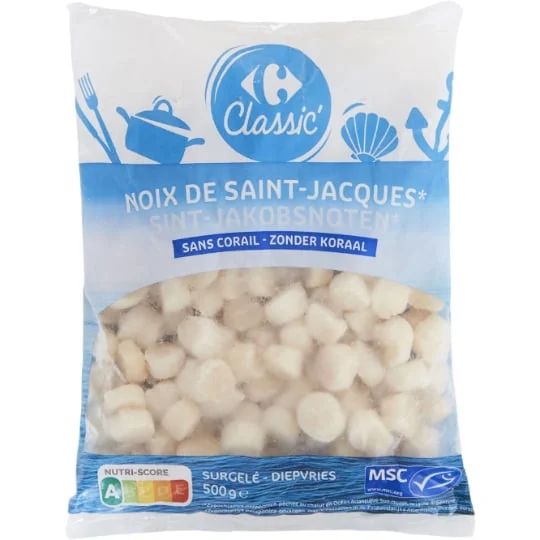 Noix de St Jacques sans corail
