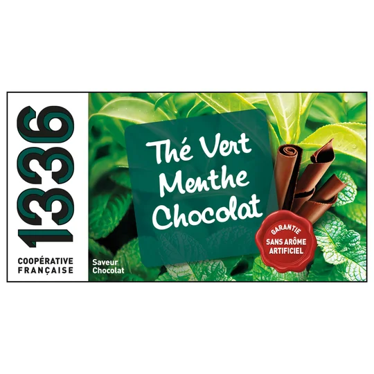 Thé vert menthe saveur chocolat