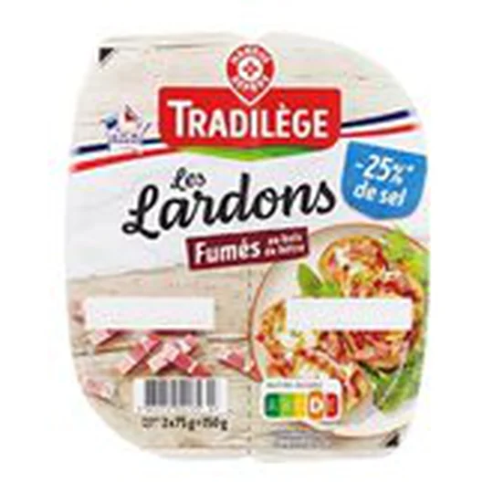 Lardons fumés Moins 25% de sel
