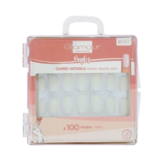 Faux Ongles Forme Carré Naturel