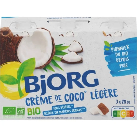 Crème coco Bio légère