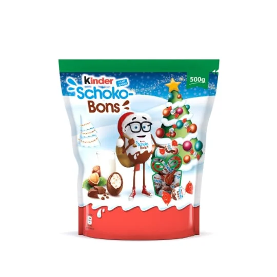 Bonbons de chocolat fourrés au lait et aux noisettes sachet