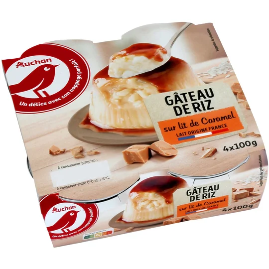 Gâteau de riz sur lit de caramel