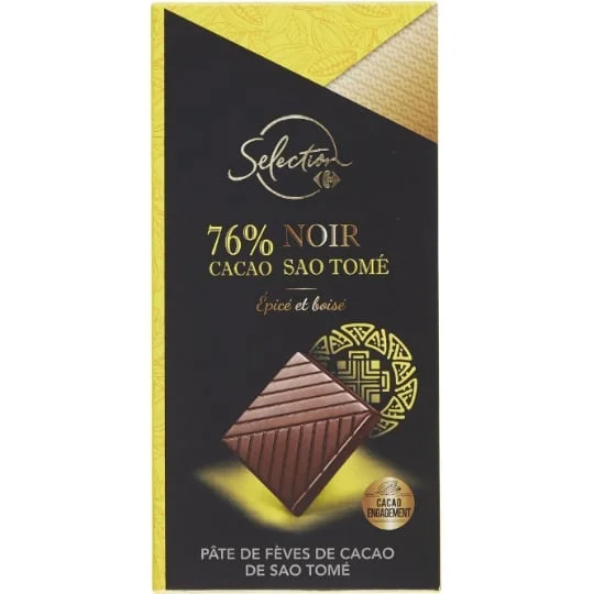 Chocolat noir 76% cacao épicé et boisé