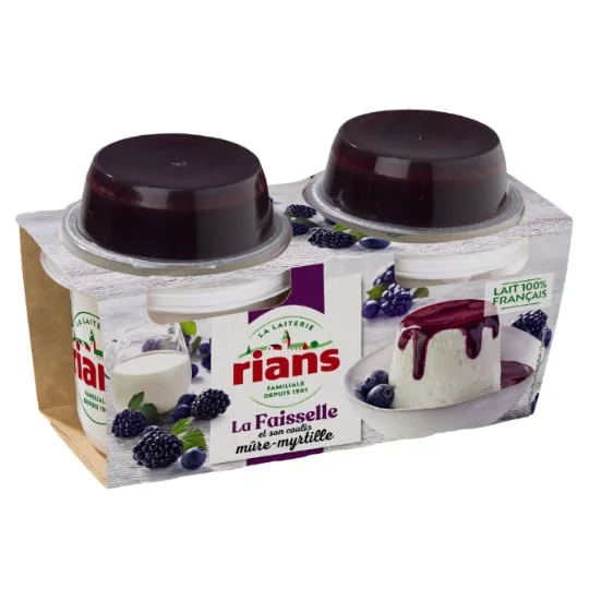 Faisselle coulis mûre myrtille