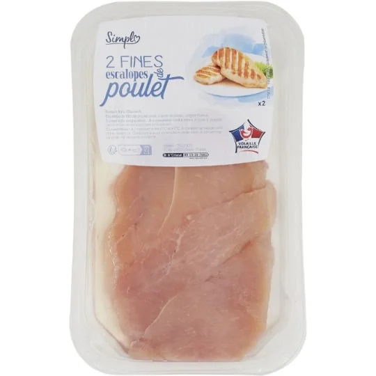 Escalopes de poulet fines