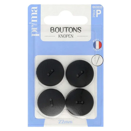 Boutons 22 Mm Noir