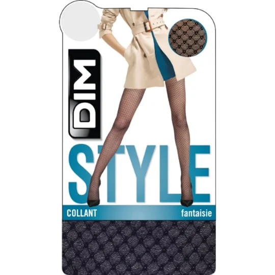 Collant femme noir fantaisie T3/4 Style