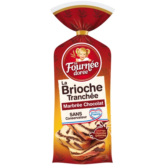 Brioche tranchée marbrée chocolat