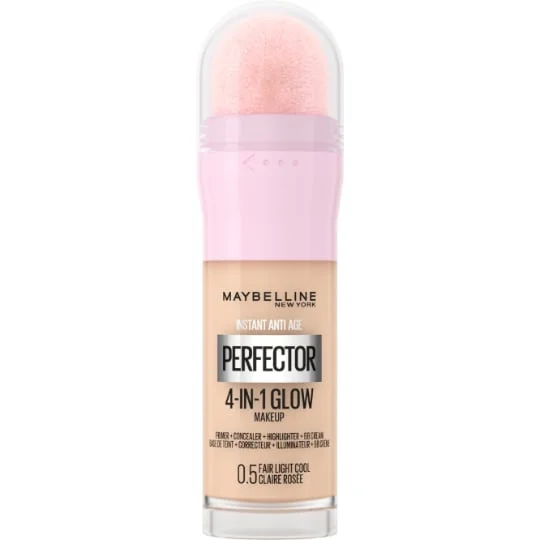 Fond de Teint Liquide 0.5 Clair Rosée Perfector 4en1 Glow MAYBELLINE