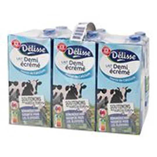 Lait UHT brique Demi-écrémé
