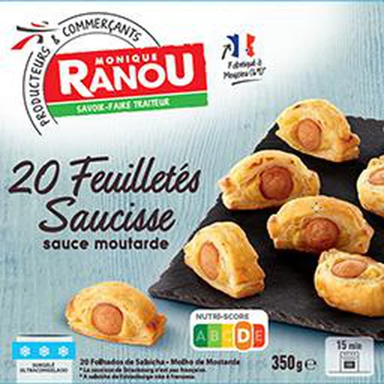 Feuilletés saucisse sauce moutarde